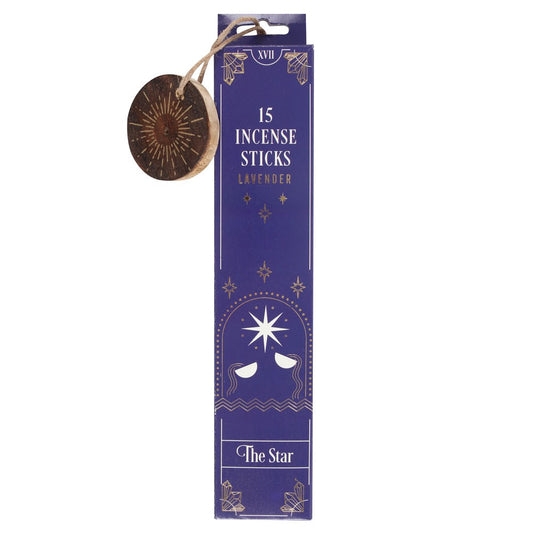 THE STAR LAVENDER TAROT INCENSE STICKS AND HOLDER