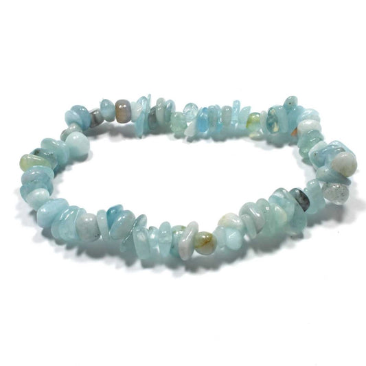 AQUAMARINE CRYSTAL CHIP BRACELET