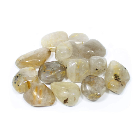 RUTILATED QUARTZ POLISHED HEALING CRYSTAL TUMBLESTONE